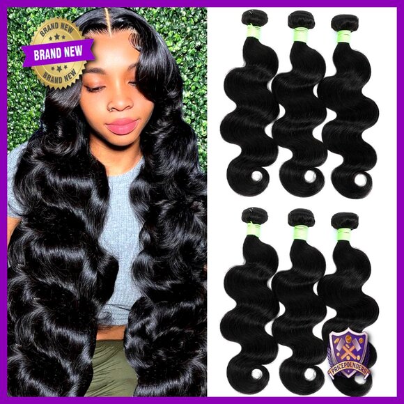 Body Wave Human Hair Extensions 3 Bundles 18-22 Inch Brazilian Virgin Hair